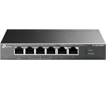 Switch TP-Link 6p TL-SG1006PP (6x10/100/1000Mbit, 3xPoE+, 1xPoE++)